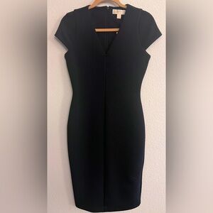 Michael Kors Black V Neck Cap Sleeve Dress NWT